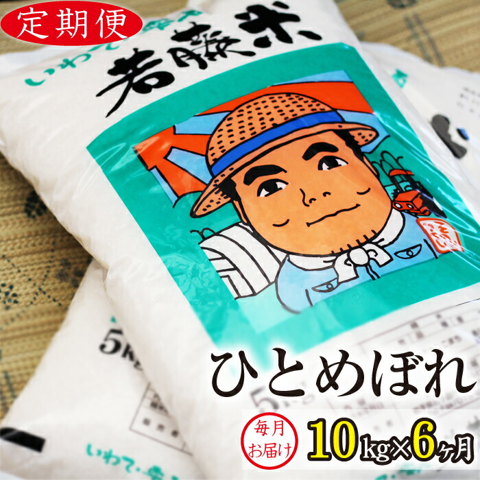 ふるさと納税 定期便6ヶ月 ひとめぼれ 精米 約10kg 10キロ 毎月計6回お届け 総計60kg 60キロ 岩手県 雫石町 米 定期便 産地直送 送料無料 N 006 Hostalbuenosaires Cat