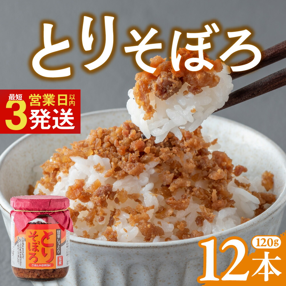 【ふるさと納税】とりそぼろ (120g×12本) 鶏肉そぼろ 肉そぼろ 国産 国産鶏  小分け 朝ごはん  おにぎり 弁当 食べ比べ ご飯のお供 手軽 非常食 防災 リピーター お中元 甘辛しっとり 岩手県 金ケ崎町