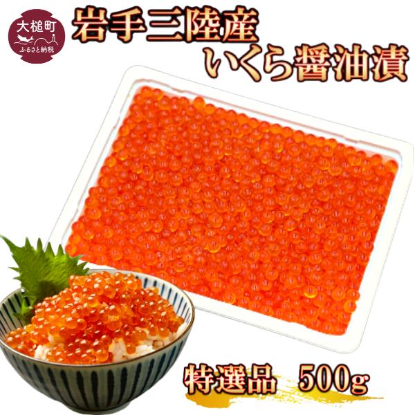 【ふるさと納税】【2025年2月より発送】岩手三陸産 大粒 いくら醤油漬 500g×1個【配送日指定不可】