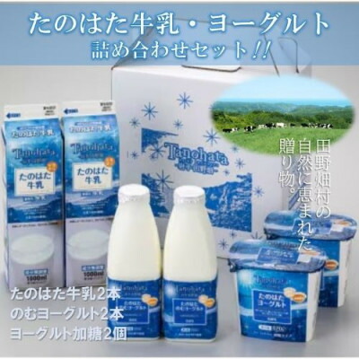 【ふるさと納税】生乳100%使用!　たのはた牛乳・ヨーグルトセット(TK-1)【配送不可地域：離島】【1273684】