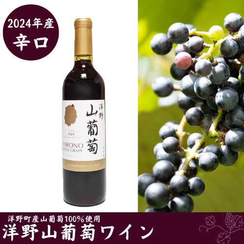 【ふるさと納税】【2024年産】洋野山葡萄ワイン 720ml（辛口）