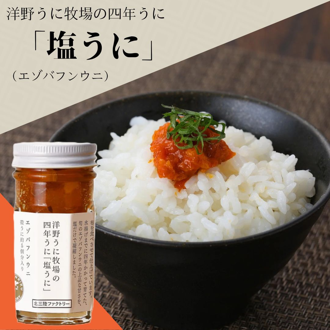 【ふるさと納税】洋野うに牧場の四年うに「塩うに」（エゾバフンウニ）