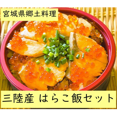 煮た鮭といくらをダシ炊きご飯にかけて食べる郷土料理「はらこ飯セット」