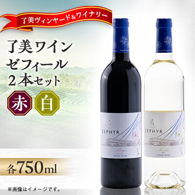 【ふるさと納税】了美ワイン 赤ワイン・白ワイン 飲み比べ2本セット 750ml×各1本【1599872】|宮城県
