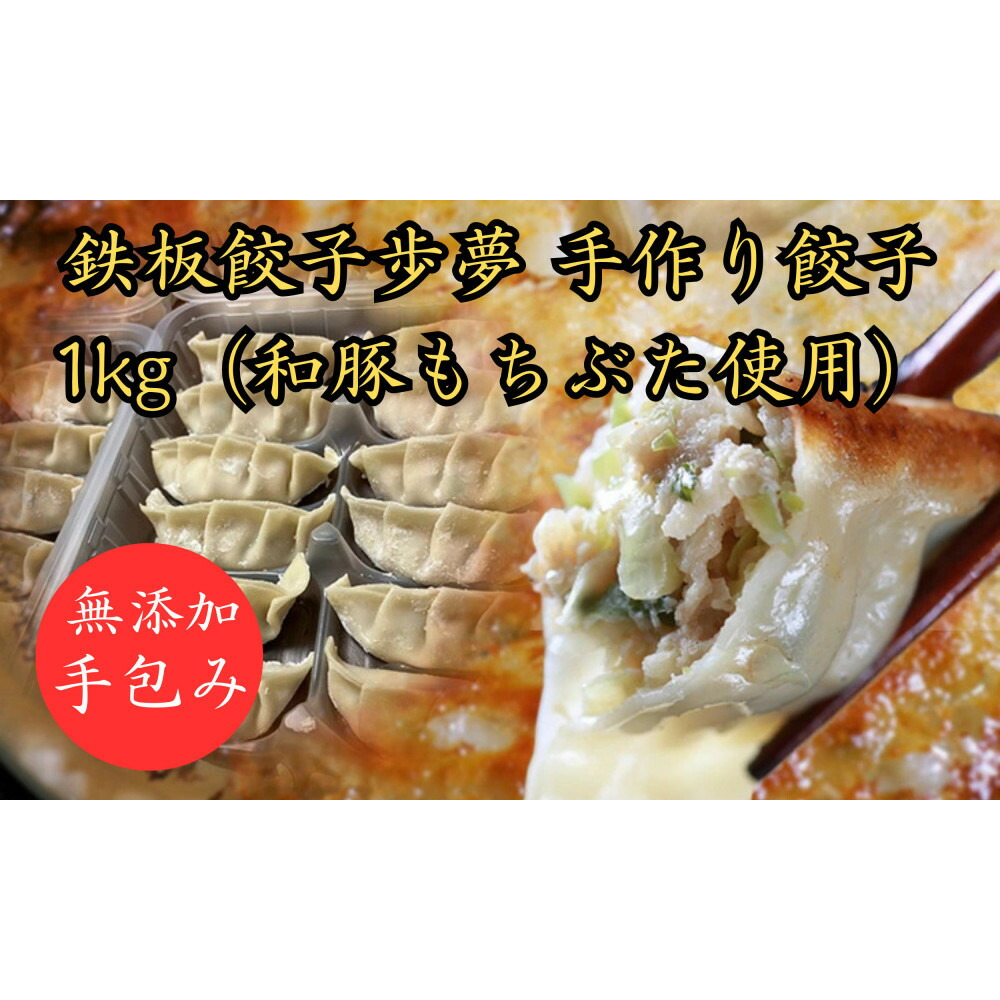 【ふるさと納税】鉄板餃子歩夢　手作り餃子　1kg（和豚もちぶた使用）