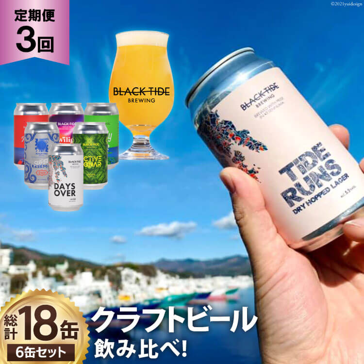 3回 定期便 BTB クラフトビール 6缶セット BLACK TIDE BREWING 宮城県 気仙沼市