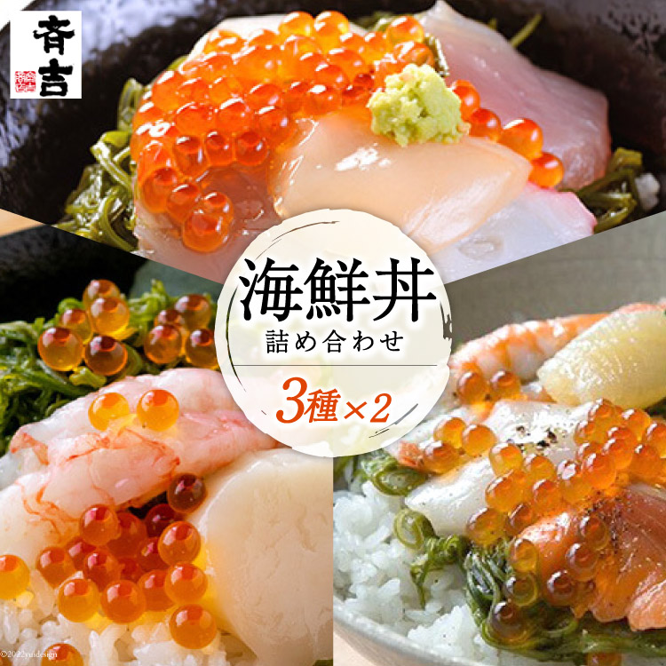 アイテム勢ぞろい 斉吉海鮮丼 3種×2袋 詰め合わせ 食べ比べ 海の幸 冷凍 斉吉商店 宮城県 気仙沼市 fucoa.cl