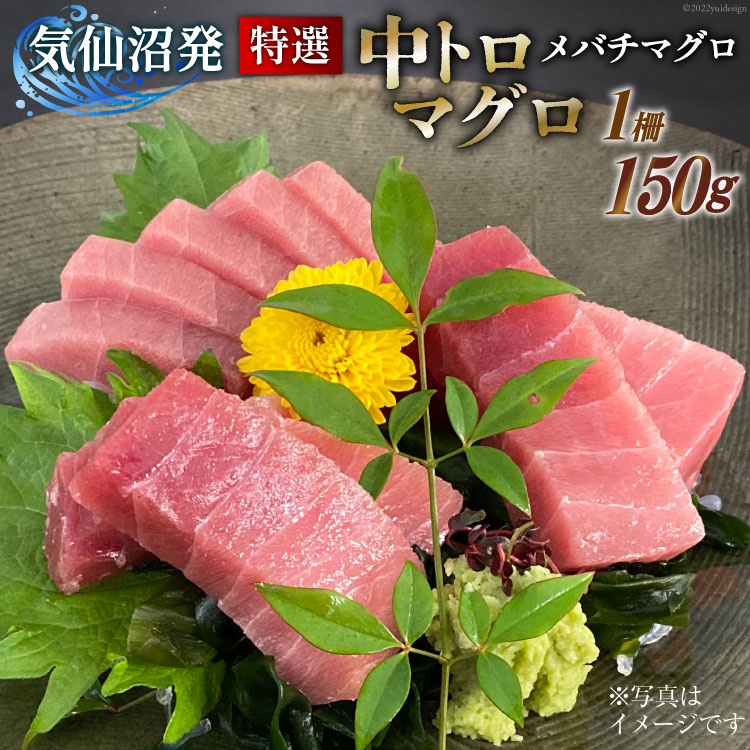 【ふるさと納税】特撰 中トロマグロ（メバチマグロ）１柵 150g [川印　村田漁業 宮城県 気仙沼市 20563398] 魚介 魚 海鮮 まぐろ 鮪 マグロ メバチマグロ トロ とろ 中トロ 刺身 感想