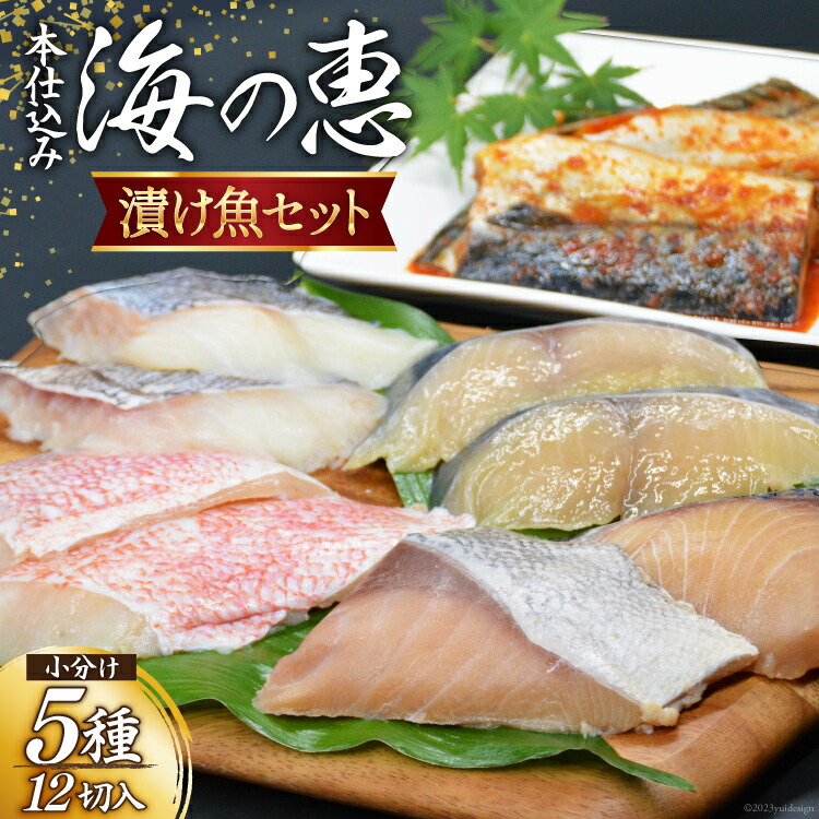 【ふるさと納税】本仕込み海の恵５種セット（さば・タラ・ブリ・赤魚・サワラ）5種 12切入 小分け [豊洋海産流通 宮城県 気仙沼市 20563353] 魚 南蛮漬 粕漬 西京漬 冷凍 漬け魚 おかず 焼き魚 食べ比べ 簡単 時短 高級 魚介類 感想