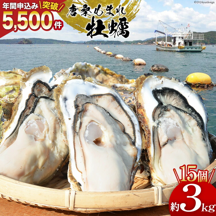 【ふるさと納税】【期間限定発送】テレビで紹介！5,500件突破！唐桑もまれ牡蠣 15個 約3kg [戸羽平 宮城県 気仙沼市 20563890] 牡蠣 かき カキ もまれかき 殻付き牡蠣