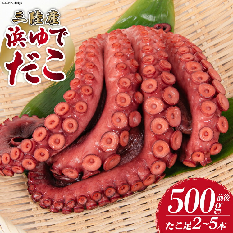 【ふるさと納税】タコ 三陸産 浜ゆでだこ 約500g (足2～5本入) [村東商店 宮城県 気仙沼市 20564846] たこ 蛸 茹でダコ 茹で蛸 茹蛸 三陸 冷凍 タコ足 蛸足 たこ足 水ダコ 水蛸 水だこ 浜ゆで ごちそう 海鮮 魚介 魚介類