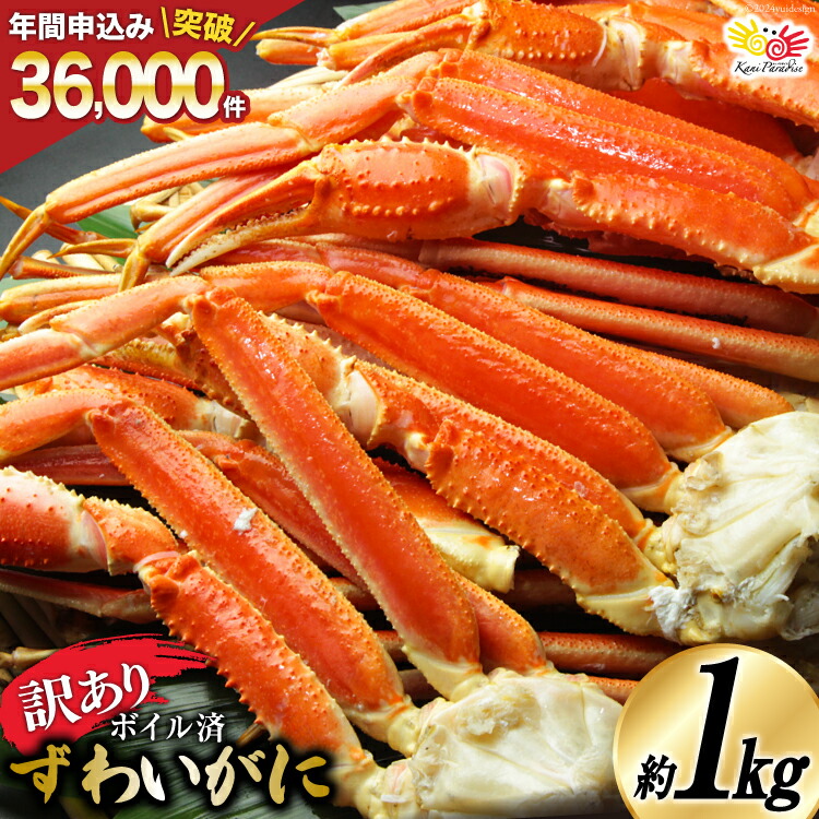 【ふるさと納税】  訳あり ボイル ずわいがに 肩付き脚 総重量1kg [カネダイ 宮城県 気仙沼市 20564325] カニ かに 魚介類 ズワイガニ ずわい蟹 ズワイ蟹 ずわい ズワイ 蟹 カニ カニ脚 蟹脚 不揃い 規格外 海鮮 ご褒美