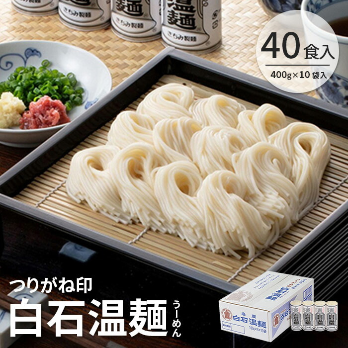 【ふるさと納税】そうめん 国産 温麺 うーめん 麺 つりがね 40食 400ｇ 10袋 取り寄せ お歳暮 お中元 ギフト 白石温麺 うどん そば 健康 油不使用 ふるさと納税 宮城県 白石市【0515701】