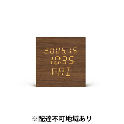デジタル置時計 ICW-02W-T ブラウン
