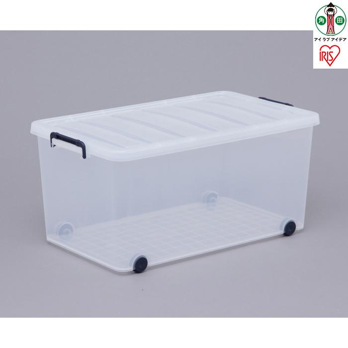 【ふるさと納税】押入れ収納ケース 衣装ケース フタ付き 衣類収納 タフキャリー 幅44cm TFC-440 ネイビー/クリア アイリスオーヤマ | 新生活 23,100円