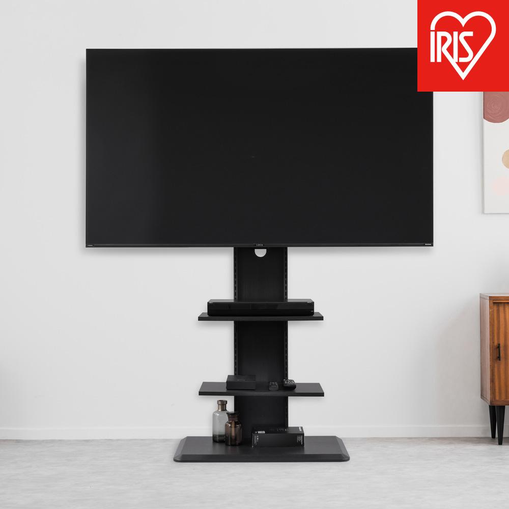 【ふるさと納税】テレビ台 スタンドテレビ台 UTS-700R-BO ブラックオーク 　 一人暮らし ひとり暮らし 　 　 　｜宮城県角田市