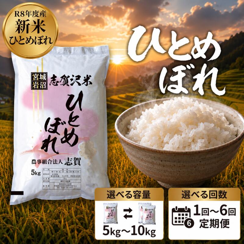 【ふるさと納税】 令和8年産 新米 ひとめぼれ [選べる容量/回数] おこめ 白米 精米 ライス ごはん 安心 安全 安定 定番 オールマイティ バランス 絶妙 口あたり おべんとう 弁当 おにぎり 冷めてもおいしい 和洋中 子どもからお年寄りまで 全世代適応 志賀沢米 岩沼産米 宮城｜宮城県岩沼市