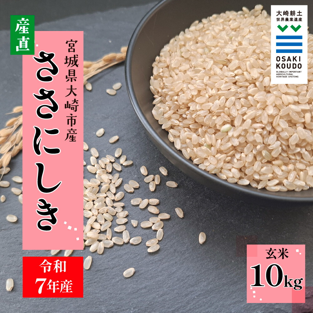 【ふるさと納税】【令和7年産】宮城県大崎市古川産 ササニシキ〈玄米〉10kg｜自然の恵みをまるごと味わう幻の米 お米 大崎市産 大崎市｜宮城県大崎市 23,040円