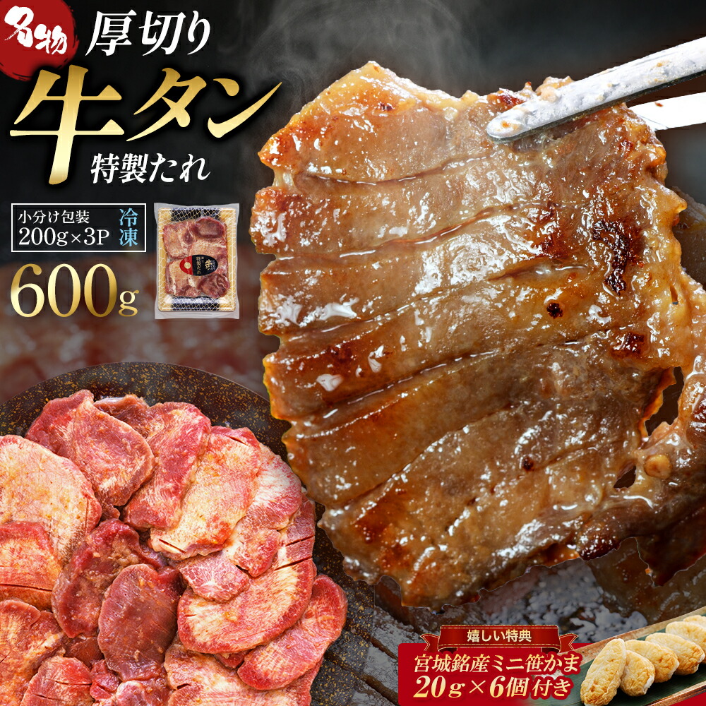 【ふるさと納税】 蔵王福膳・柔らか牛タン(特製果実たれ)600g・笹かま付き【04301-0565】 牛たん 牛タン タレ 牛肉 肉 焼肉 BBQ 仙台名物 宮城銘産 厚切り 和梨 いちじく 蔵王 人気 冷凍 宮城県 蔵王町 福一|宮城県蔵王町