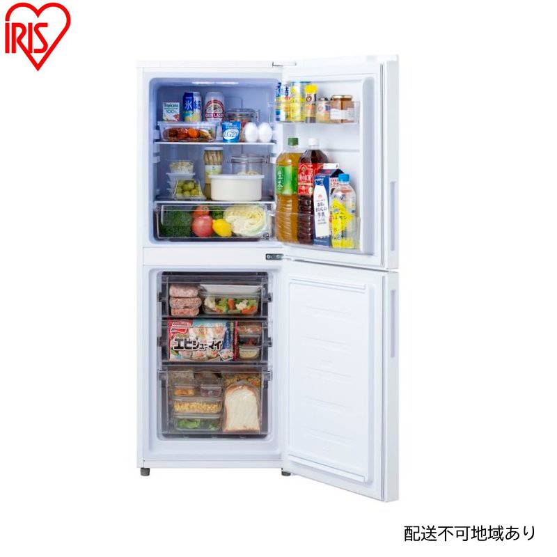 【ふるさと納税】冷凍冷蔵庫 153L IRSN-HF15A-W ホワイト 冷蔵庫 2ドア アイリスオーヤマ ファン式 自動霜取り スリム 冷蔵 冷凍庫 薄型 右開き 急冷モード 新生活 一人暮らし 90,200円