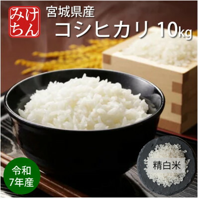 【ふるさと納税】令和7年産　宮城県産コシヒカリ 精米10kg【1726800】｜宮城県村田町