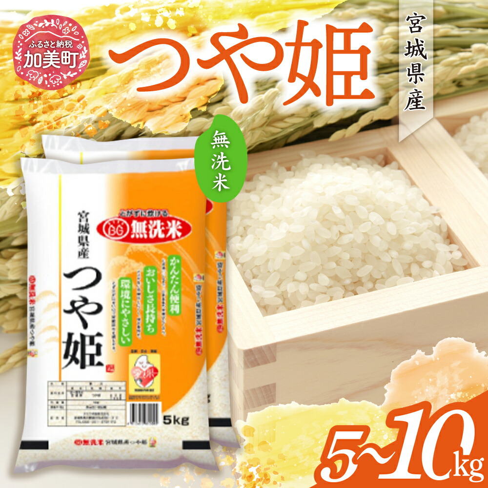 ふるさと納税】 無洗米 つや姫 5kg ~ 10kg 令和6年産 米 宮城県 ふるさと納税】 無洗米 つや姫 5kg ~ 10kg 令和6年産 米 宮城県
