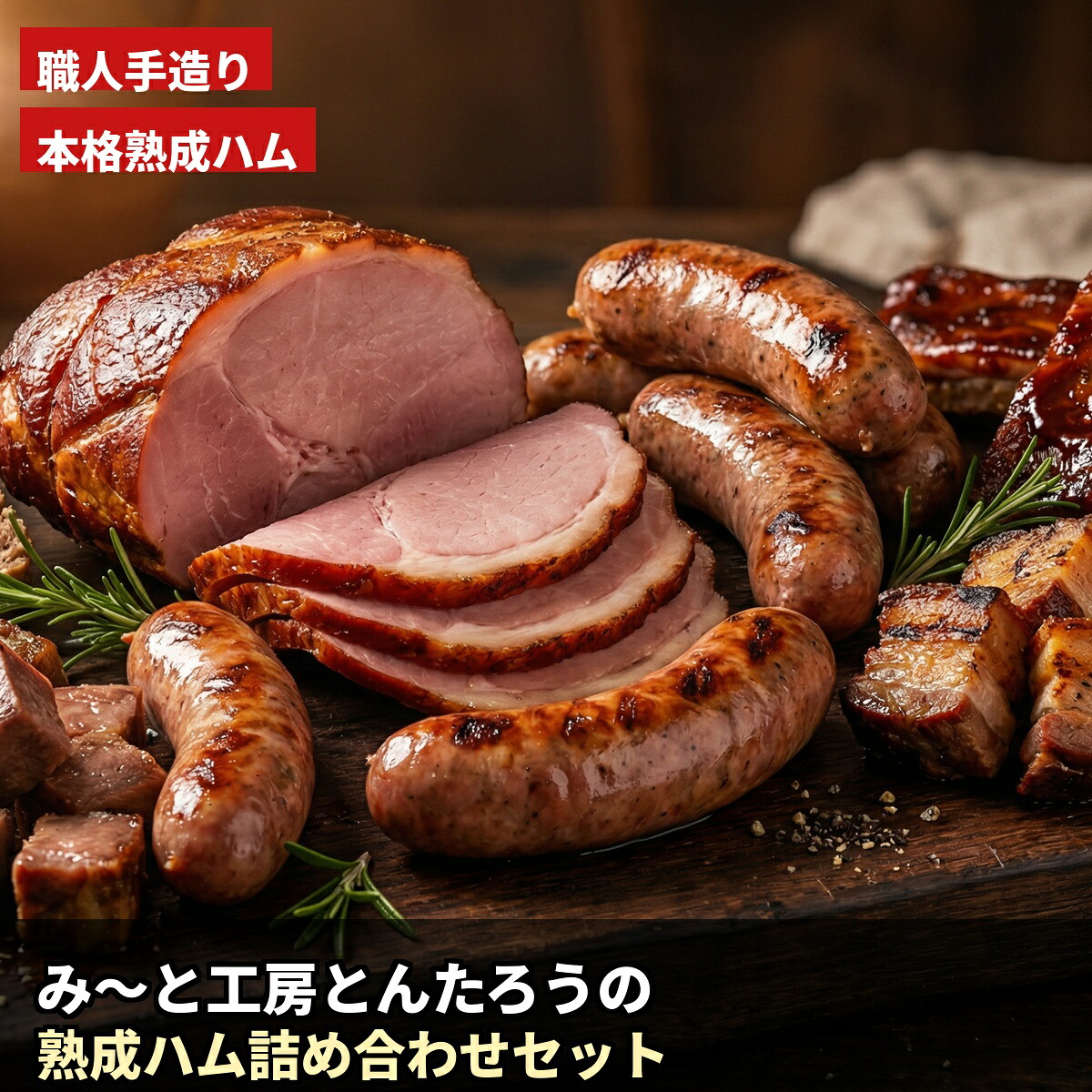 【ふるさと納税】 ハム み～と工房とんたろう熟成ハム10点セット（ ハム ソーセージ 焼豚 スペアリブ 牛たん ）/ 肉 お肉 仙台牛 和牛 豚肉 ブタ バーベキュー パーティー