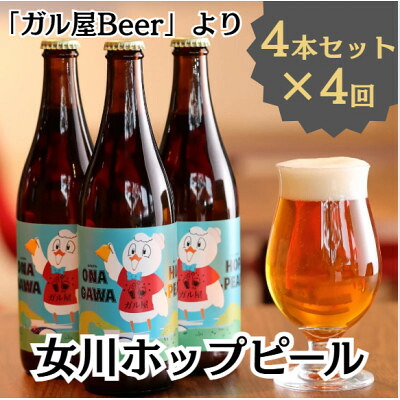 【ふるさと納税】【3ヵ月毎定期便】女川ホップピール4本セット全4回【配送不可地域:離島】【4079973】|宮城県女川町