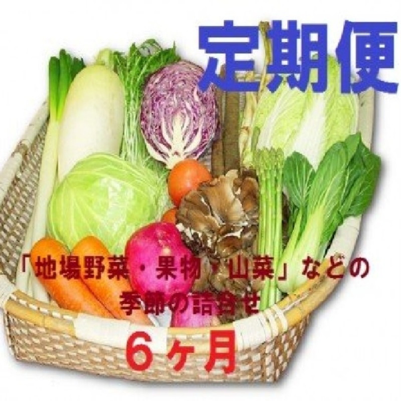 【ふるさと納税】【6ヶ月定期便】能代の恵み「地場野菜・果物・山菜」などの季節の詰合せ 旬の果物 旬の野菜 旬の山菜 野菜詰め合わせ お楽しみ 食材 　お届け：入金確認後、翌月からお届け。以降、毎月1回6ヶ月連続でお届けします。