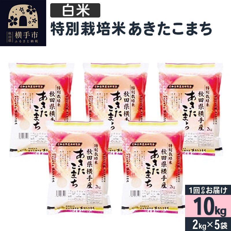 【ふるさと納税】【白米】令和7年産 特別栽培米 あきたこまち 10kg（2kg×5袋） [秋田県産 あきたこまち 特別栽培米 10キロ 令和7年産 秋田こまち]