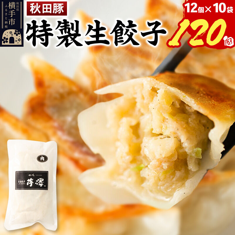 【ふるさと納税】小籠包のような肉餃子（豚肉使用）12個入&times;10袋 [餃子 ぎょうざ ギョウザ お惣菜 冷凍 国産 豚肉]｜秋田県横手市