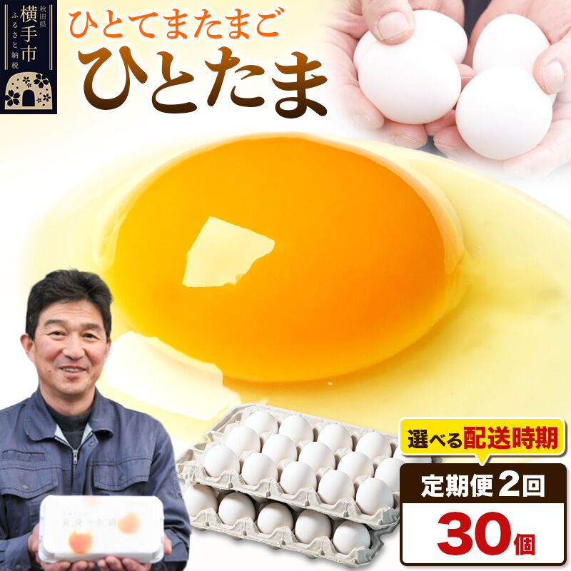 【ふるさと納税】【常温発送】《定期便2ヶ月》ひとたま 30個（業務用）【発送時期が選べる】東海林養鶏場 ひとたま 卵 玉子 たまご タマゴ 2か月 2ヵ月 2カ月 2ケ月 開始時期選べる