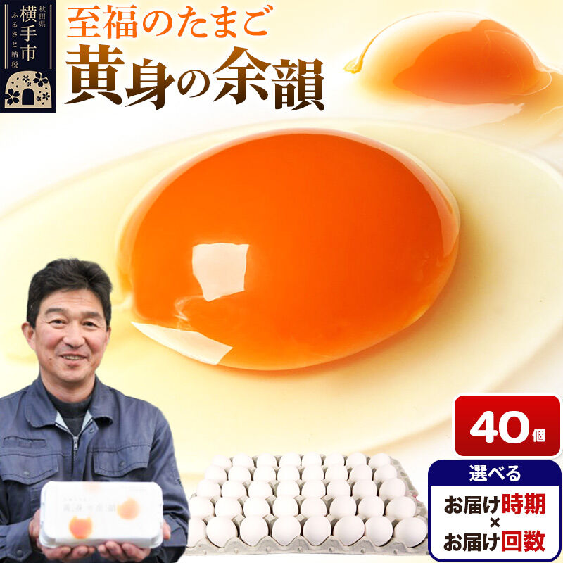 【ふるさと納税】【常温発送】黄身の余韻 40個（業務用）【選べる開始時期×お届け回数（定期便）】東海林養鶏場 黄身の余韻 卵 玉子 たまご タマゴ 配送時期選べる お届け回数選べる 定期便