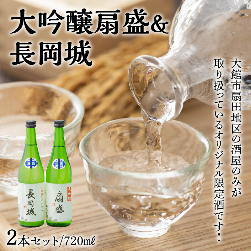 【ふるさと納税】110P4001大吟醸扇盛720ml長岡城720ml