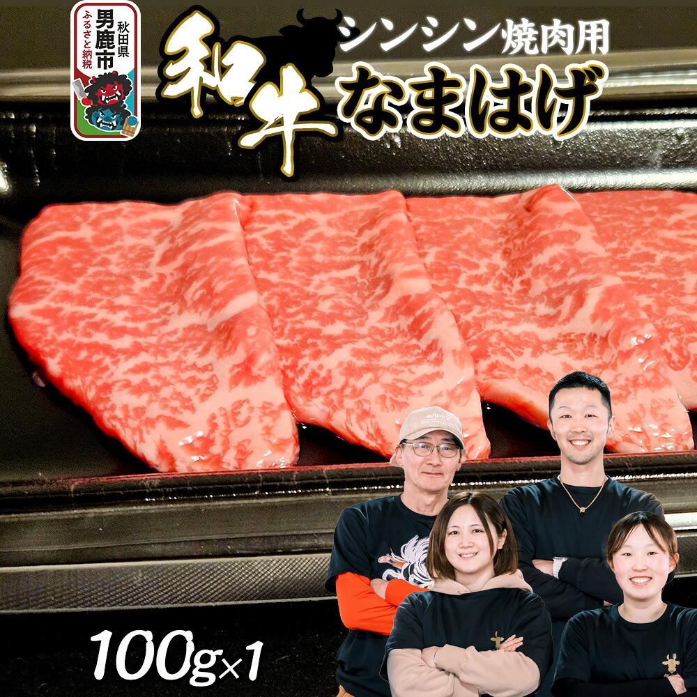【ふるさと納税】和牛なまはげ シンシン焼肉用 100g 大進農場｜秋田県男鹿市
