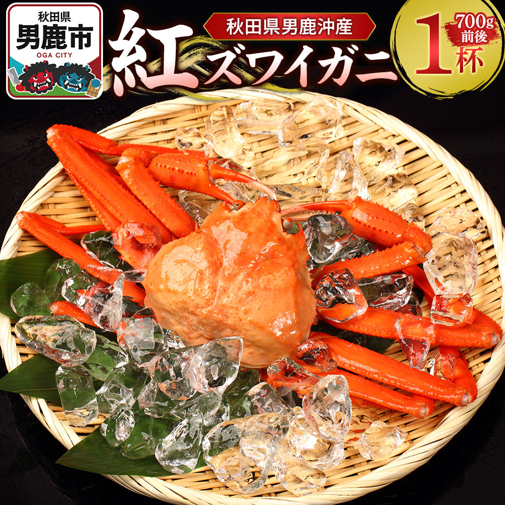 【ふるさと納税】男鹿沖産紅ズワイガニ 700g 前後×1杯 男鹿なび 蟹 カニ 国産 秋田 ずわい蟹 ずわいガニ