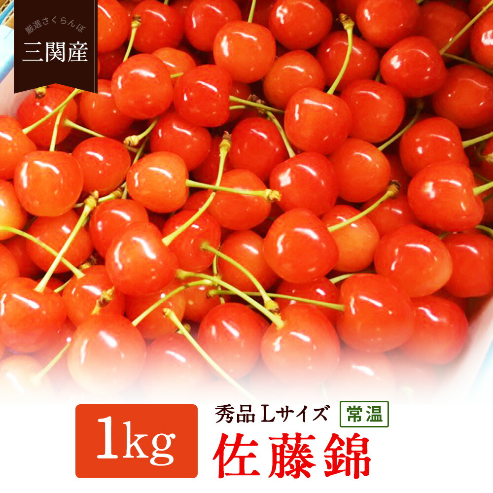 【ふるさと納税】三関産さくらんぼ（佐藤錦）秀L　1kg[B84-2601]