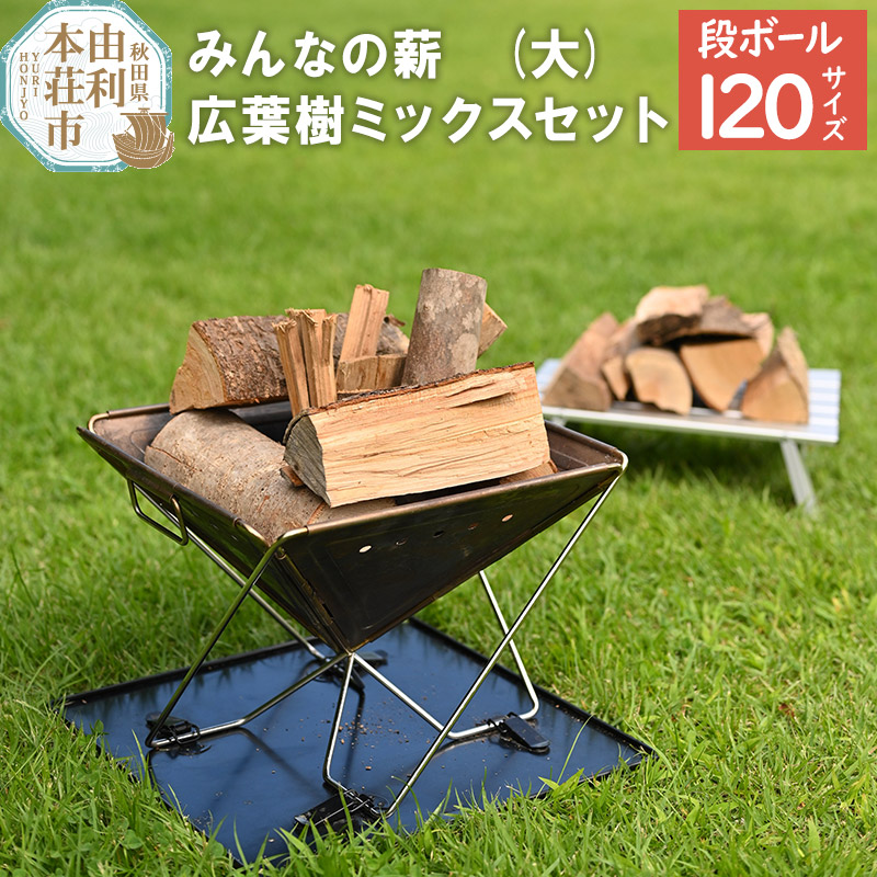 【ふるさと納税】みんなの薪(大) 広葉樹ミックスセット20cmから25cmカット 120サイズ