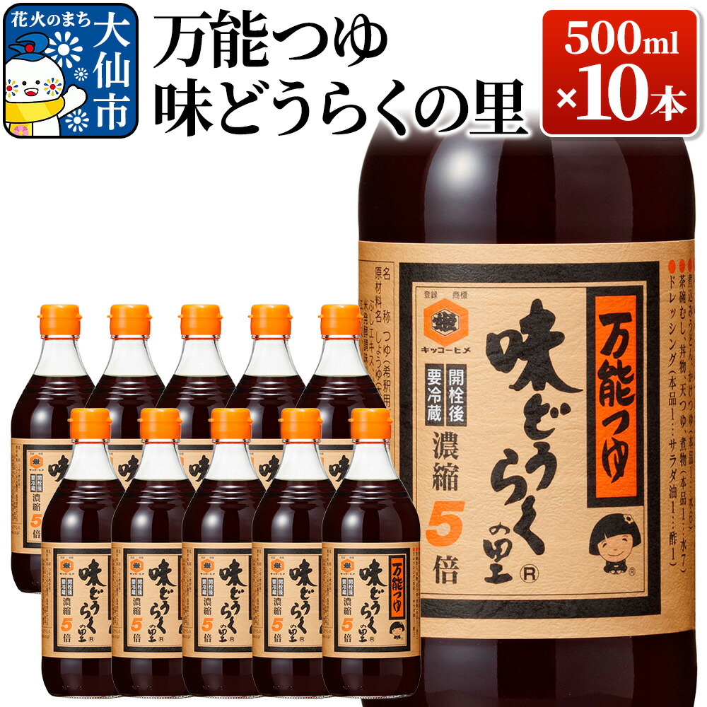 【ふるさと納税】万能つゆ 味どうらくの里 500ml×10本【東北醤油】 ペットボトル