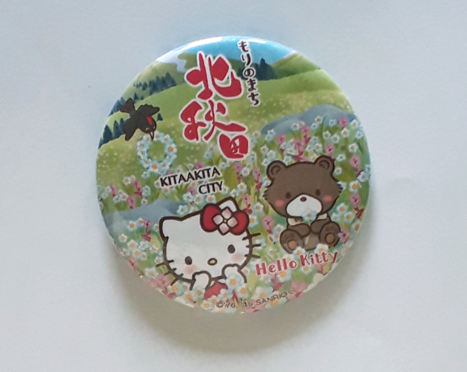 ふるさと納税 北秋田マーケット限る ハローキティ缶徽章硬化 四季企画変り種 Acilemat Com