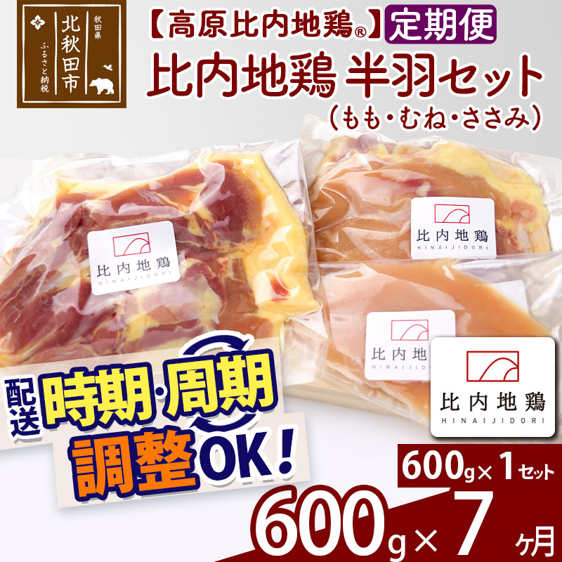 在庫あり ふるさと納税 《定期便6ヶ月》 比内地鶏 手羽さき 1kg 1kg×1袋 ×6回 計6kg 秋田県北秋田市 
