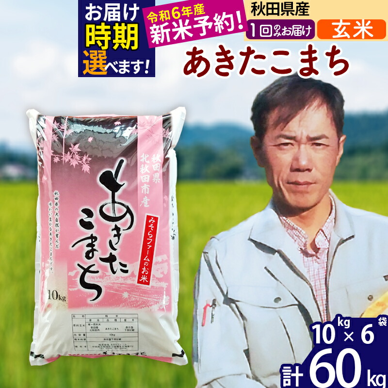 ランキングや新製品 秋田県産 あきたこまち 60kg 10kg×6袋 お届け時期