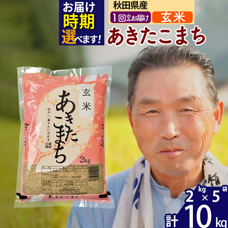 9600円 ふるさと納税 秋田県産 あきたこまち 10kg 2kg×5袋 令和3年産 お届け時期選べる新米 令和4年 一等米 10キロ お米  配送時期選べる