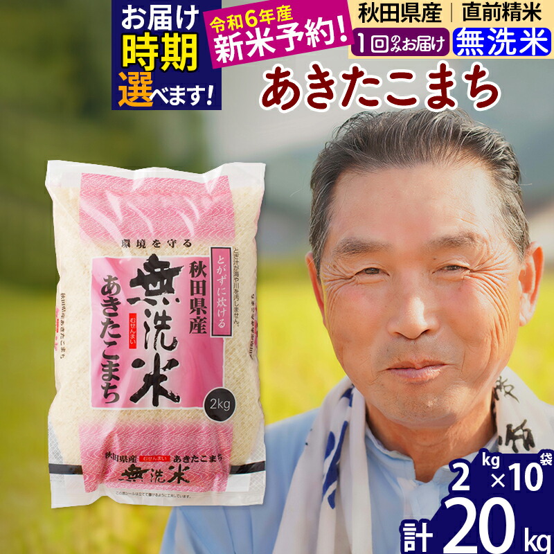 秋田県産 あきたこまち 20kg 2kg×10袋 令和3年産 お届け時期選べる新米 令和4年 一等米 20キロ お米 配送時期選べる 国際ブランド