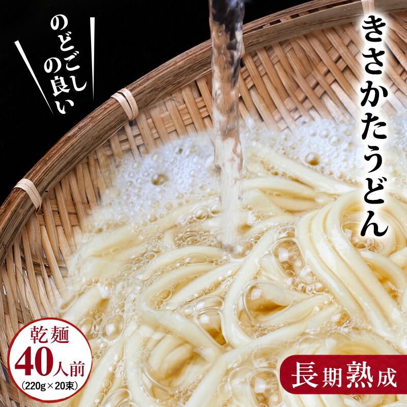 【ふるさと納税】うどん 赤ちゃんが食べられる喉越しの良い 象潟うどん 220g×20束 セット （40人前） 乾麺 麺 離乳食 赤ちゃん 子ども ご当地 ご当地グルメ 長期保存 保存食 非常食 備蓄食 災害 防災 備蓄 ローリングストック 非常用 備蓄用 常温 常温保存 秋田