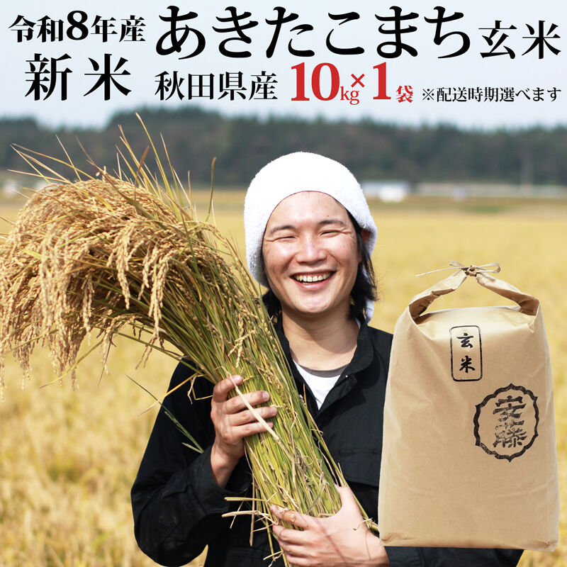 【ふるさと納税】《令和8年産 新米先行受付》秋田県産 あきたこまち 10kg(10kg&times;1袋) 【玄米】【選べる配送時期】 [新米 あきたこまち 10kg 秋田県産 米 秋田県産 国産]｜秋田県三種町
