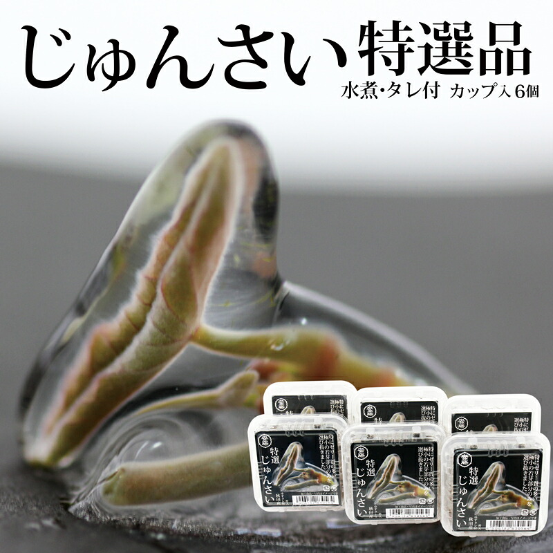 【ふるさと納税】特選じゅんさい水煮カップ入り6個 14,800円
