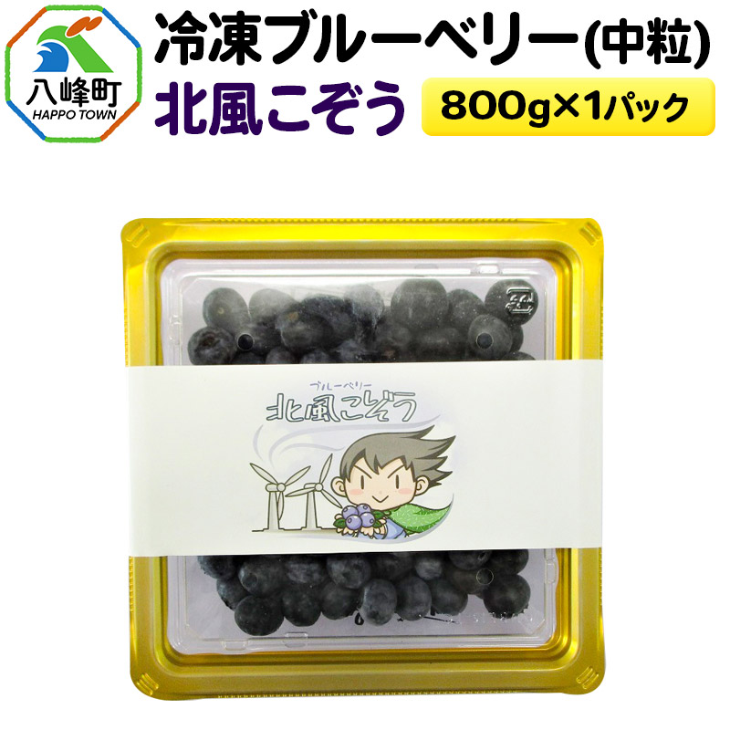 【ふるさと納税】冷凍ブルーベリー(中粒)「北風こぞう」 800g×1パック