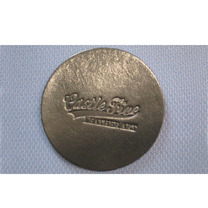 【ふるさと納税】レザーコースター（ブラック）85×85×3mm【キャッスルファイブレザーアート】 雑貨 日用品 牛革 手作り