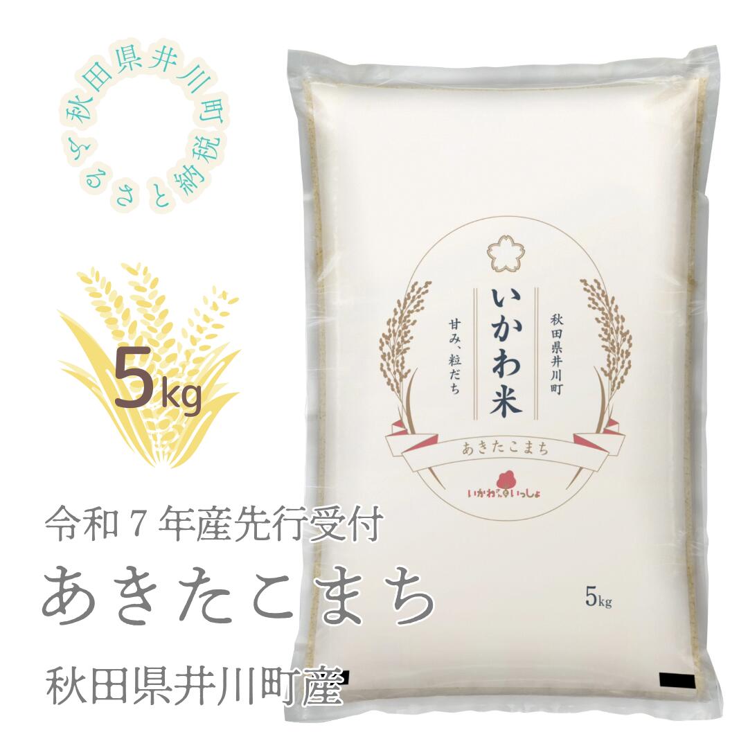 【ふるさと納税】【令和7年産先行予約】あきたこまち　５kg　精米　秋田県井川町産